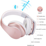 Bluetooth Headphones Over-Ear, Foldable Wireless and Wired Stereo Headset