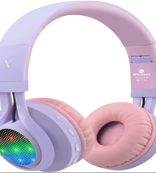 Bluetooth Headphones Light Up, Foldable Stero Wireless Headset with Microphone