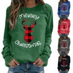 Oversized Streetwear Hoodies Chirstmas Print Sweatshirt Women Fall Winter Long Sleeve Loose Casual Tee Tops .