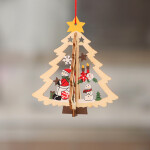 Wooden Hanging Pendants Star Xmas Tree Bell Christmas Decorations for Home Navidad.