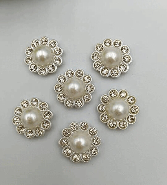 Silver resin flower Decoration Crafts Flatback Cabochon Scrapbooking Fit Hair Clips