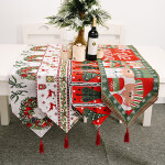 Christmas decorative products knitted cloth table flag creative Christmas tablecloth table decoration.