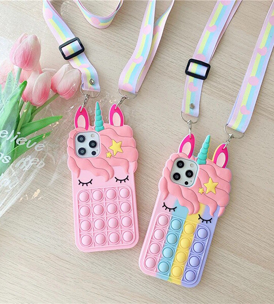 Toys Bubble Case For iPhone 11 12 13 Pro X Xs Max XR 6 6s 7 8 Plus 5 5s.