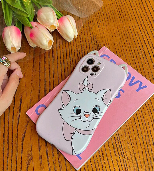Cute Cartoon 3D Ear Cat Phone Case For iphone 13 12 11 Pro Max 7 8 plus X XR XS.
