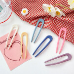 Candy Color U-shaped Plastic Hair Sticks Hairpin for Women Girls Sweet Hair Holder Clips Headband Fashion Hair Accessori