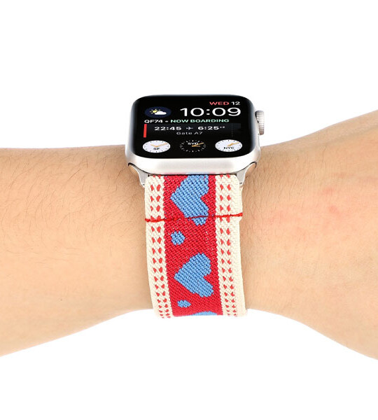 Apple watch 40mm 44mm 38mm 42mm nylon elastic band for iwatch Series 6/SE/5/4/3/2/1 printed watch band.