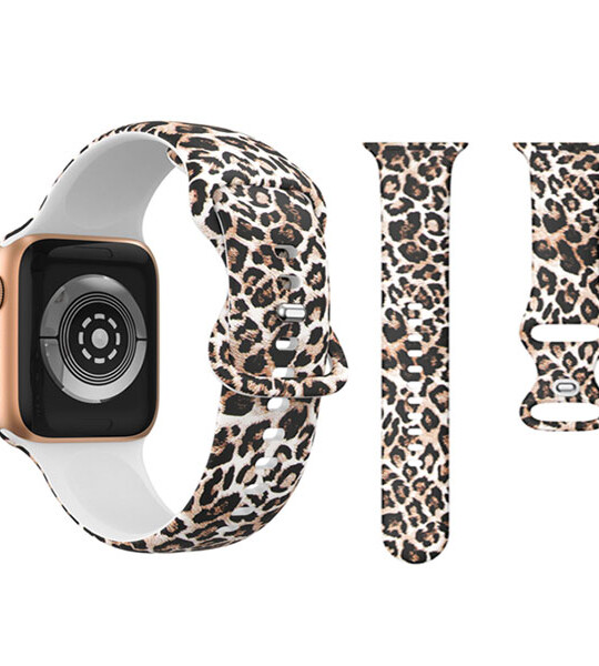 Apple Watch band 44mm 40mm 38mm 42mm Printed watchband rubber Silicone correa bracelet for iWatch series 7 3 4 5 6 se.