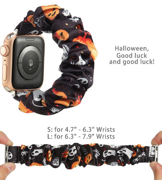 Apple Watch SE Scrunchies 42mm 40mm Women Rose Gold Elastic Strap 38mm 44mm for Apple Watch 6 5 4 3 2 1.