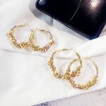 Round Geometric Hoop Earrings for Women