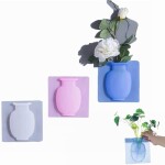 Removable Silicone Flower Vase Magic Silicone Vase Sticker  Rubber Silicone Floret Pots Bottle for Glass