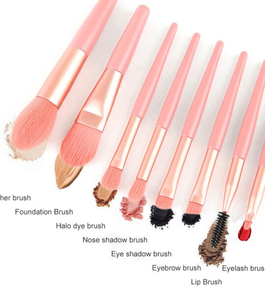Travel Portable Soft Makeup Brushes Set Eye Shadow Foundation Powder Eyelash Lip Concealer Blush Cosmetic Kit