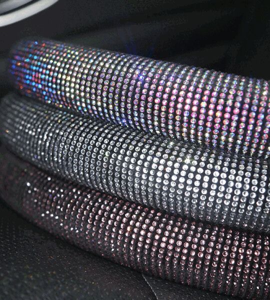Crystal Colorful Rhinestone Car Steering Wheel Covers Diamante Rhinestone Car Covered