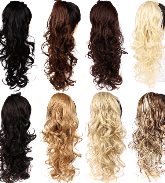 Long Wavy Ponytail Hairpieces High Temperature Fiber Drawstring Hair Ponytail for Women Fake Hairstyles