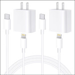 USB C Fast Charger with 6FT USB C to Lightning Cable Compatible with iPhone & iPad AirPods Pro