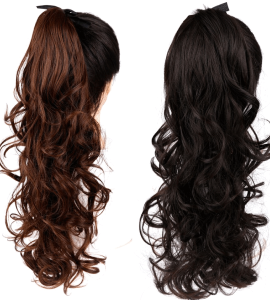 Long Wavy Ponytail Hairpieces High Temperature Fiber Drawstring Hair Ponytail for Women Fake Hairstyles
