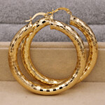 Classic Trendy Eardrop Round Gold Earring Hoop Earrings For Women