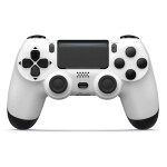 Wireless Controller Dual Vibration Game Joystick Controller for PS4 white