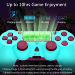 Wireless Remote Controller Compatible for PS4 Console with Two Motors and Charging Cable