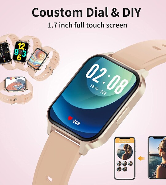 Smart Watch for Women, Smartwatch for Android  Waterproof Fitness Tracker