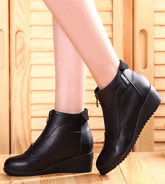 Women Snow Boots Wedge Heels Winter Shoes