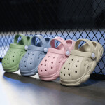 Home Shower Slippers For Boys Girls Non Slip Soft Bottom Outdoor Children Garden Shoes