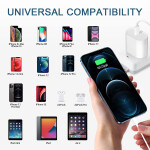 USB C Fast Charger with 6FT USB C to Lightning Cable Compatible with iPhone & iPad AirPods Pro