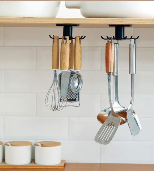 1Pcs Kitchen Organizer Hook Up Storage Rack
