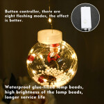 Christmas Ornament Ball LED String Lights New Year 2022 Home Garden Decoration Merry Christmas Decorations