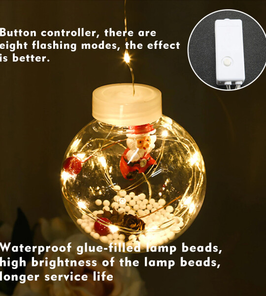 Christmas Ornament Ball LED String Lights New Year 2022 Home Garden Decoration Merry Christmas Decorations