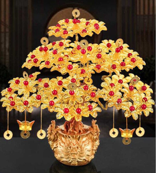Tree Craft Natural Crystal Office Creative Home Room Decor.