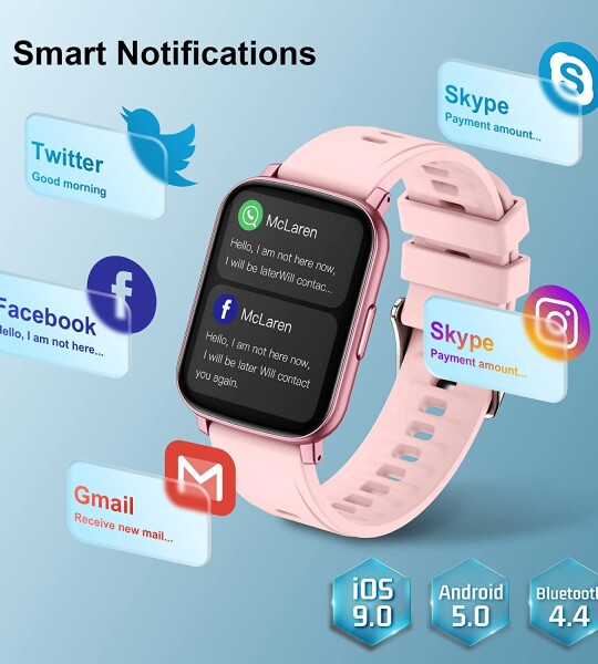 Smart Watch for Women Touch Screen Fitness Tracker for Android