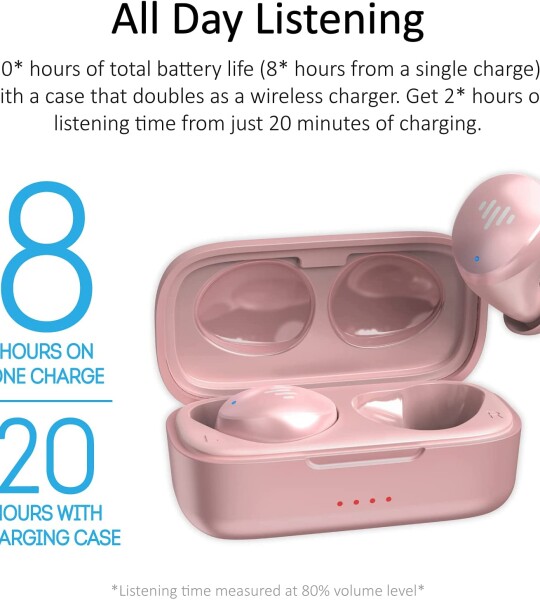 Wireless Earbuds, Bluetooth in Ear True Cordless with Hands Free Call MEMS Microphone