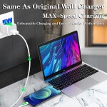 [Apple MFi Certified] iPhone Charger, Veetone 2 Pack USB Power Wall Fast Charger Travel Plug with Lightning to USB Quick