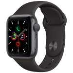 Apple Watch Series 5 Space Gray Aluminum Case with Black Sport Band