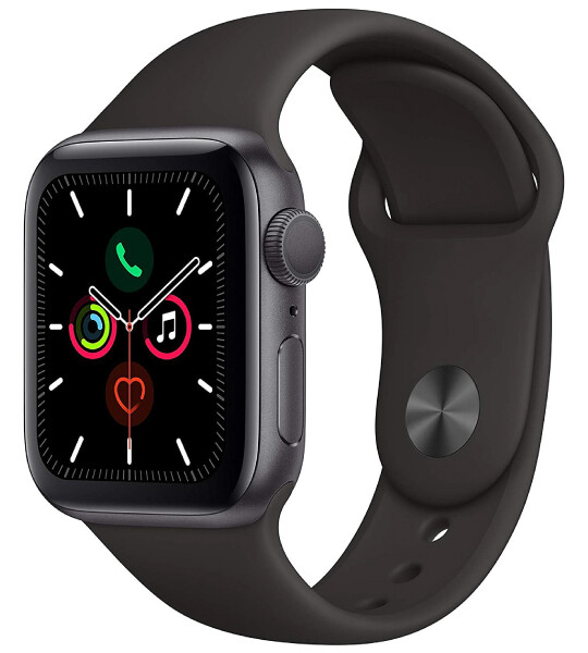 Apple Watch Series 5 Space Gray Aluminum Case with Black Sport Band
