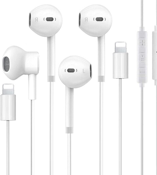 Ear Wired Earbuds with Bluetooth Microphone Compatible iPhone