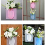 Stronger Suction Magic Silicone Vase Self Adhesive Wall Vase for Smooth Surfaces
