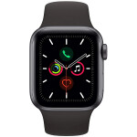 Apple Watch Series 5 Space Gray Aluminum Case with Black Sport Band