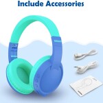 Kids Bluetooth Headphones, Wireless, Wired, TF Mode, Toddler Headphones with Microphone