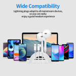 Ear Wired Earbuds with Bluetooth Microphone Compatible iPhone