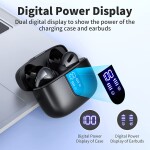 Bluetooth Headphones True Wireless Earbuds Power Display Earphones with Wireless Charging Case