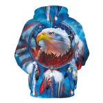 3d Fun Design Usa Flag Hoodie Fashion Men's And Women's Sports Street Wear Skateboard.