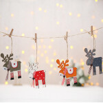 Wooden Hanging Pendants Star Xmas Tree Bell Christmas Decorations for Home Navidad.