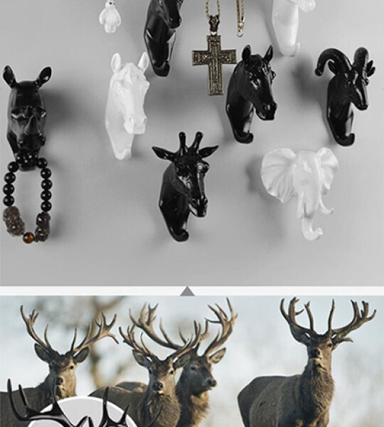 Hanging Holder Wall Home Strong Seamless Sticking Hook Decorative Hook Creative Animal Hooks