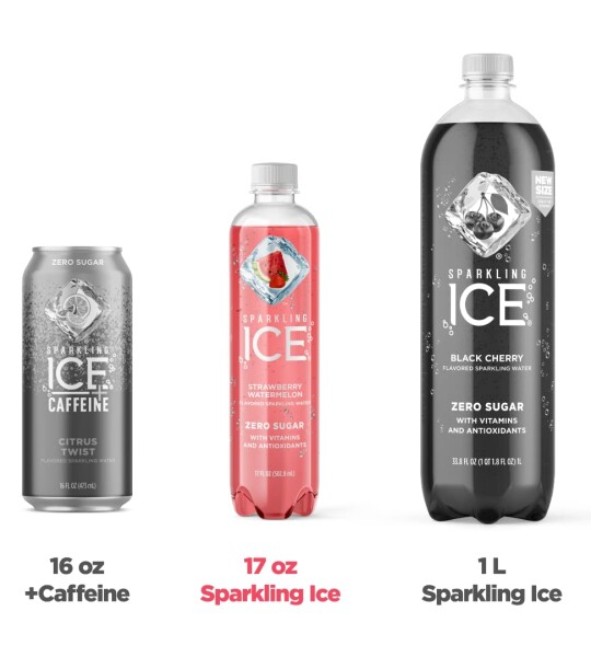 Sparkling Ice, Strawberry Watermelon Sparkling Water, Zero Sugar Flavored Water, with Vitamins and Antioxidants, Low Calorie Beverage, 17 fl oz Bottles (Pack of 12)