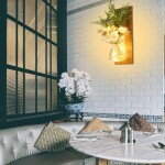 Rustic Wall Sconces Mason Jar Sconces Handmade Wall Art Hanging Design with Remote Control LED Fairy Lights and White Peony