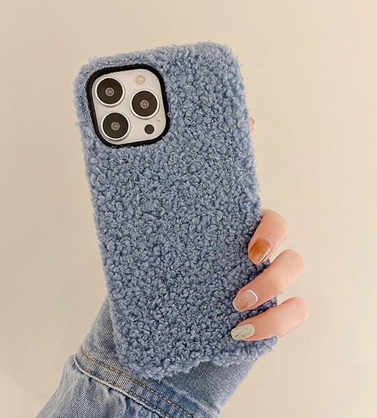 Fashion Teddy Plush Soft Phone Case for iPhone 13 12 11 Pro Max XS Max XR X SE.