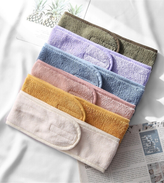 Women Wide Hairband Adjustable Soft Toweling Hair Accessories Yoga SPA Bath Shower Makeup Wash Face Cosmetic Headba