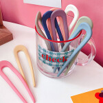 Candy Color U-shaped Plastic Hair Sticks Hairpin for Women Girls Sweet Hair Holder Clips Headband Fashion Hair Accessori