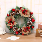 Christmas Wreath Handmade Rattan Pendant Garland Shopping Mall Door Decoration Advent Wreath guirnalda navidad.